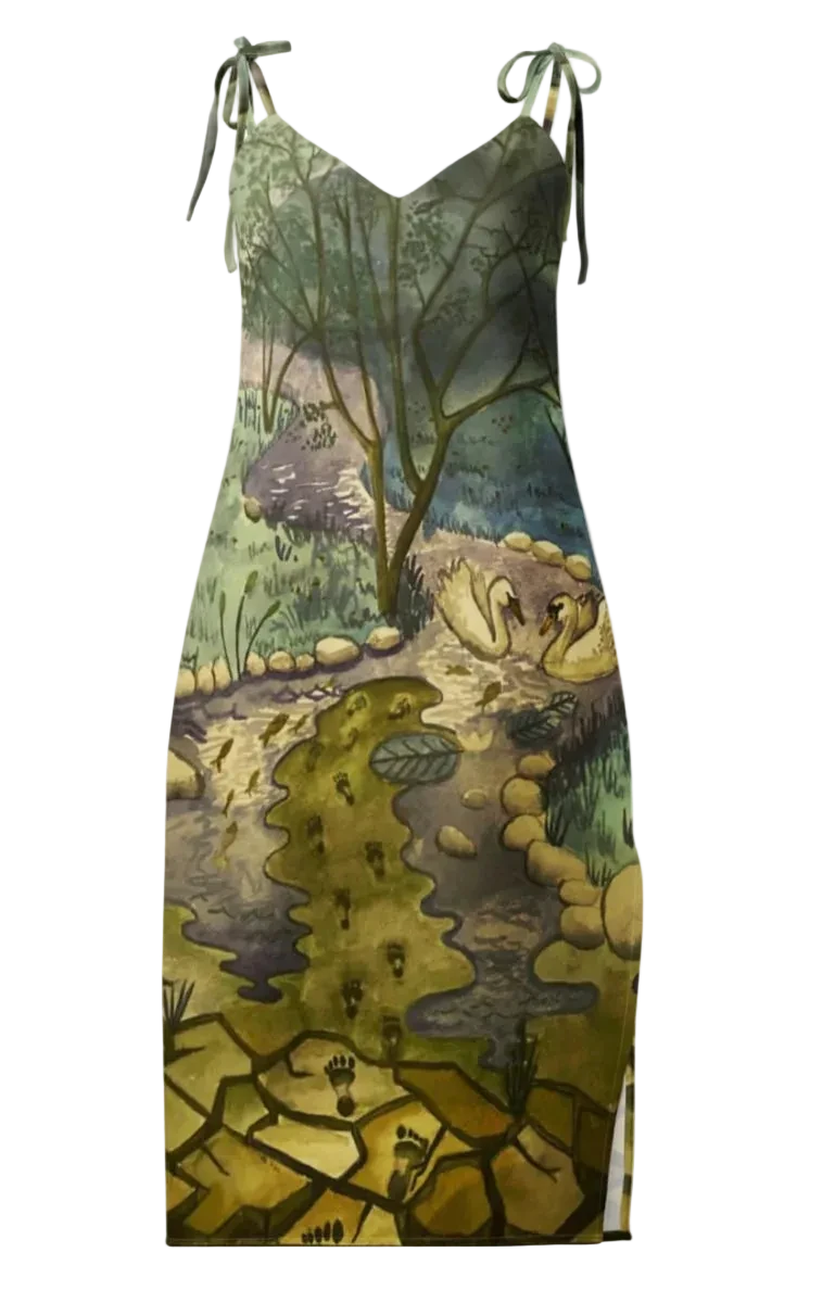 Vestido estampado obra de arte