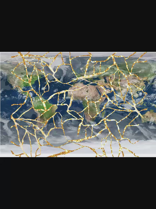 Bolso - Mapamundi Kintsugi