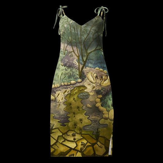 vestido obra de arte: la vida es un viaje no un destino
